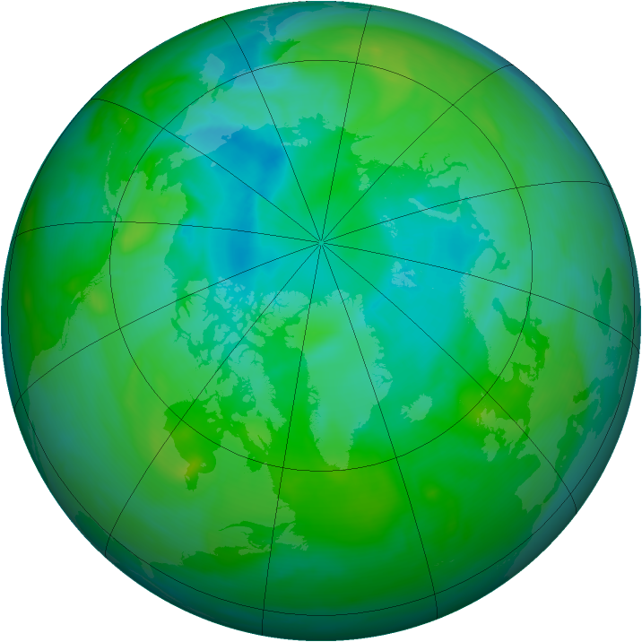 Arctic ozone map for 21 August 2006